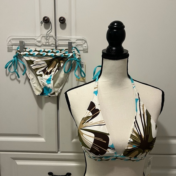 NWT Trina Turk printed string bikini separates  | Removable padding top size M - Picture 3 of 12